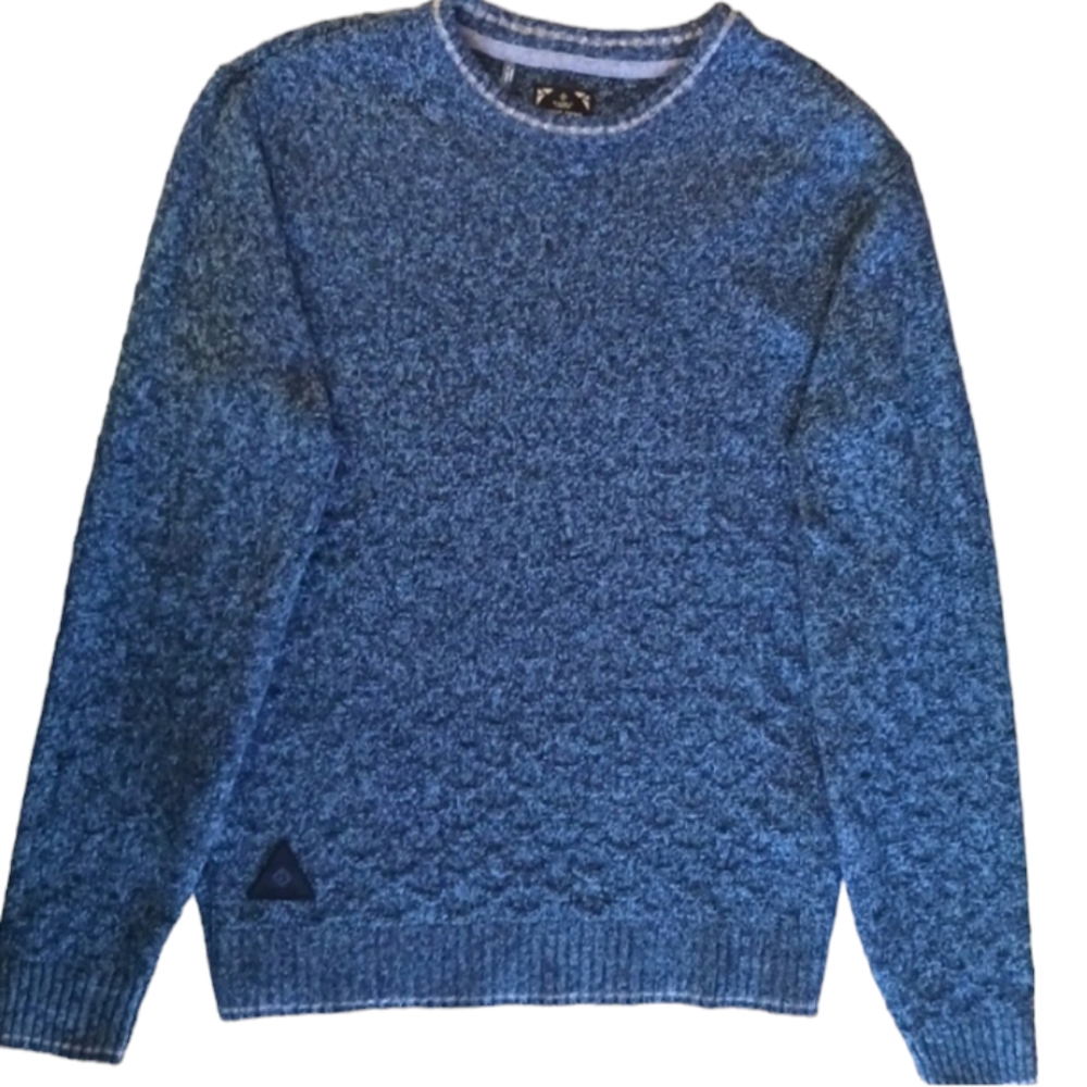 Point Zero Gold Black-Label Knit Sweater,L/G, Blue.